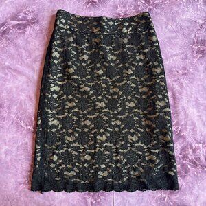 Black sexy lace pencil skirt size 0